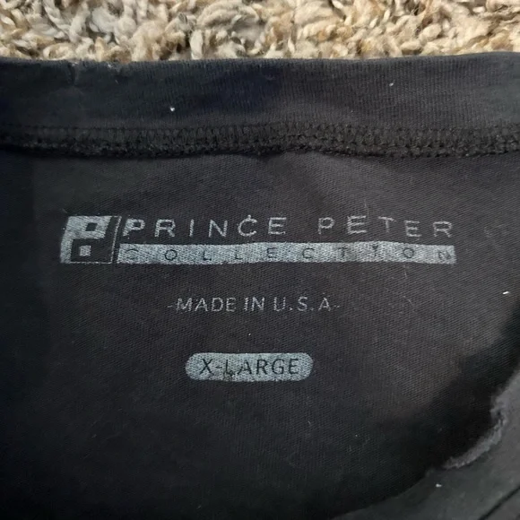 Prince Peter Collection Black Cropped Graphic Tshirt girls XL - Picture 4 of 5